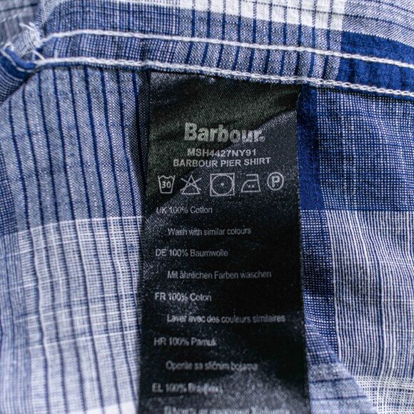 Barbour Tailored Fit Plaid Button Shirt XL Preppy Designer - Picture 9 of 12